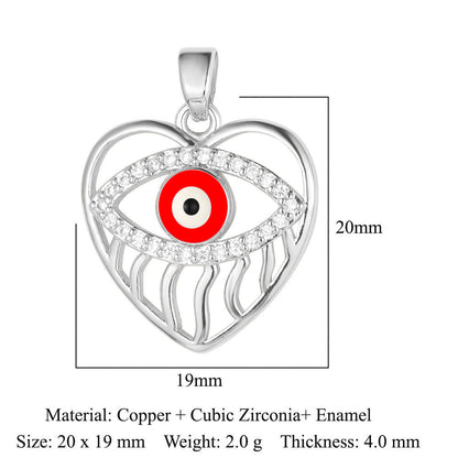 3 pcs/pack, rose copper zircon pendant DIY.