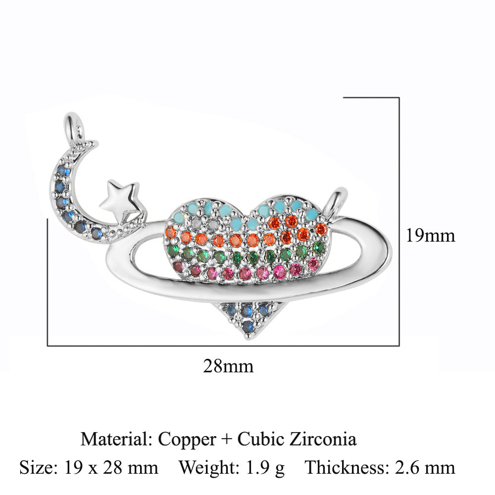 Flower Virgin Star Eye Copper Zircon Pendant