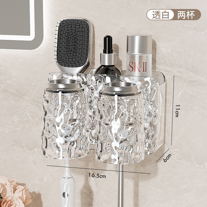 Toothbrush Holder No Drill Wall Mount Bathroom