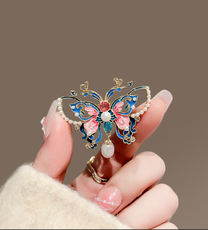 Premium Enamel Painted Butterfly Brooch