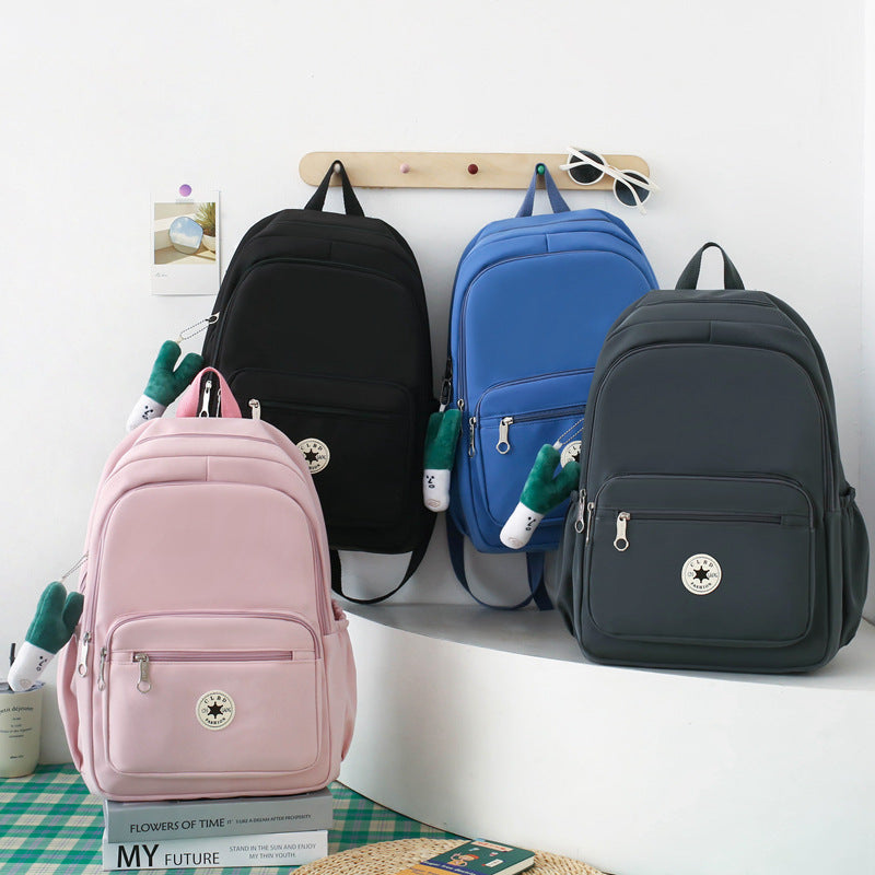 Artistic school bag weight-reducing backpack