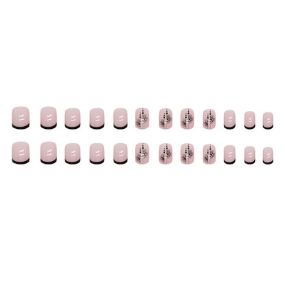 Short French Petal Fake Nails