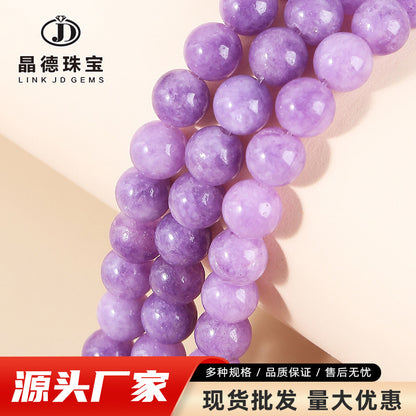 Violet K2 Chalcedony Round Beads Loose Beads