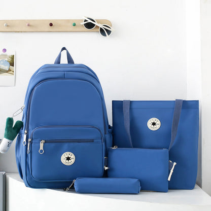 Artistic school bag weight-reducing backpack