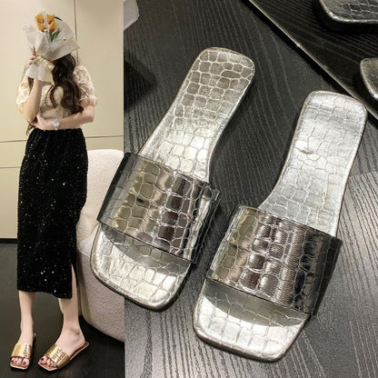 Fashion Flat Bottom Ladies Cool Slippers