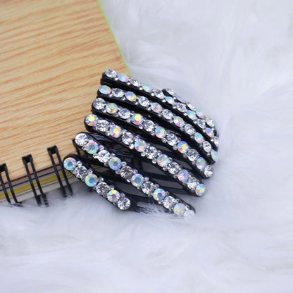 Shiny rhinestone shrink headband