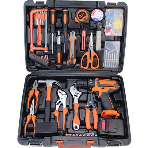 Lithium battery drill comprehensive toolbox set