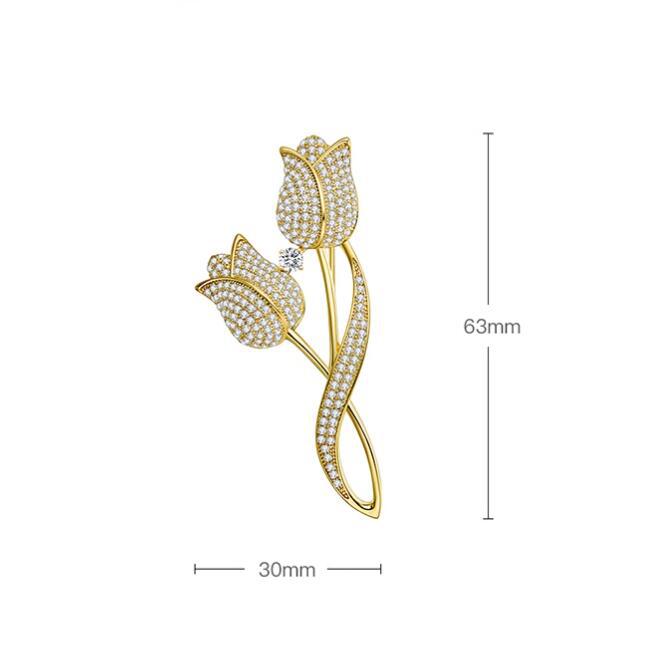 Temperament Flower Brooch Tulip