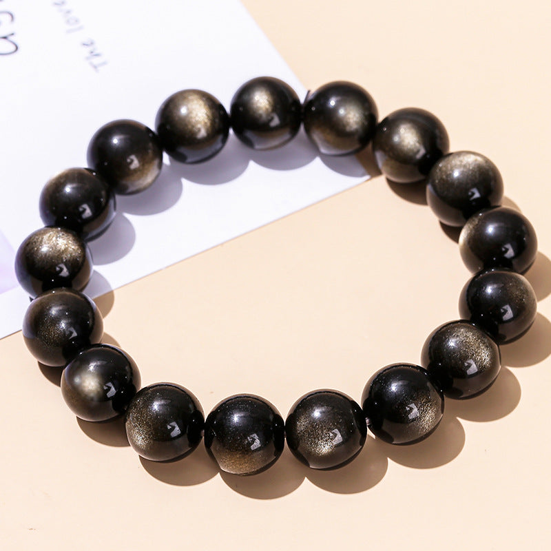 8A Natural Eyes Obsidian Bracelet