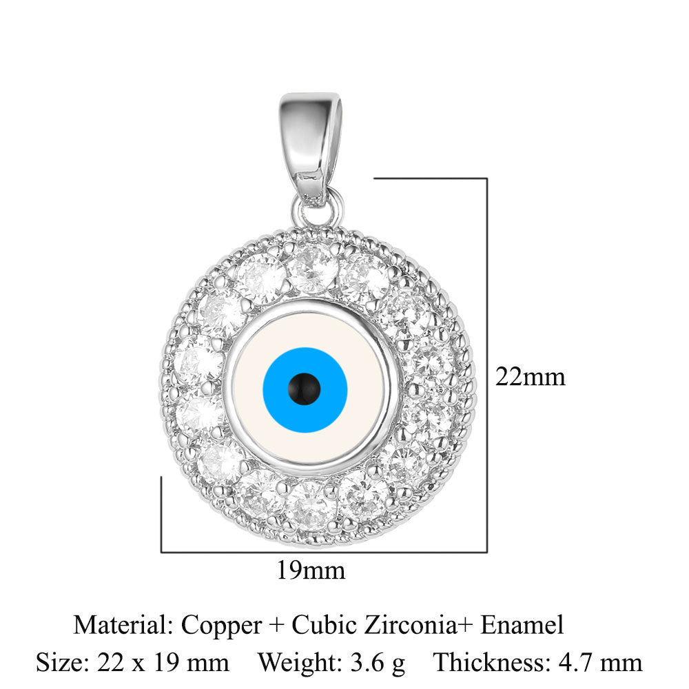 3 pcs/pack, rose copper zircon pendant DIY.