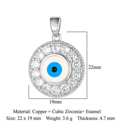 3 pcs/pack, rose copper zircon pendant DIY.