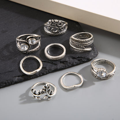 Bohemian Ring Set 8 Pieces