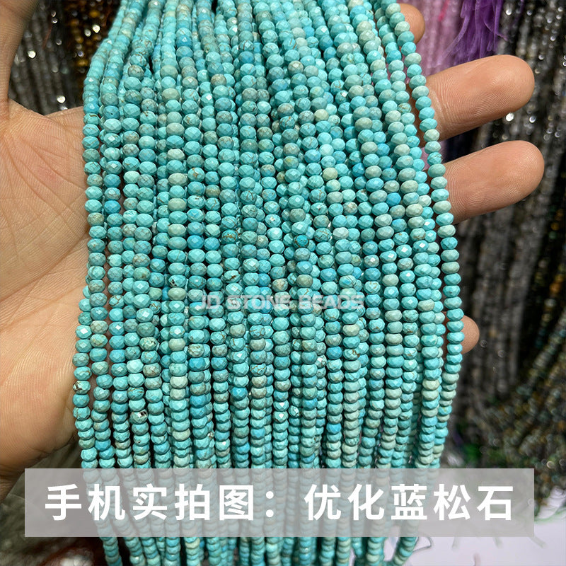 3 * 4Mm crystal cut abacus beads loose beads