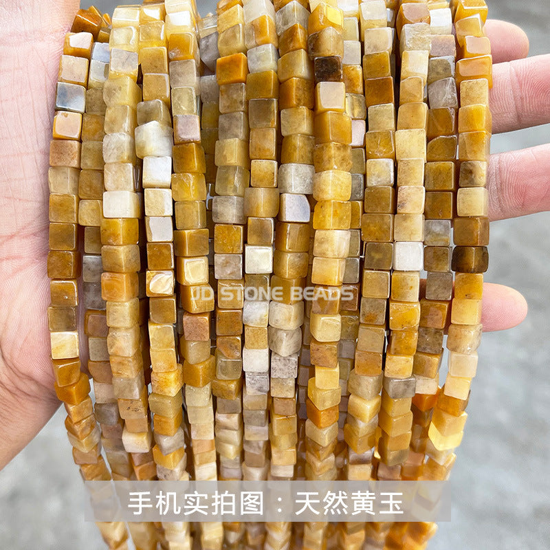 6Mm square loose bead crystal jade