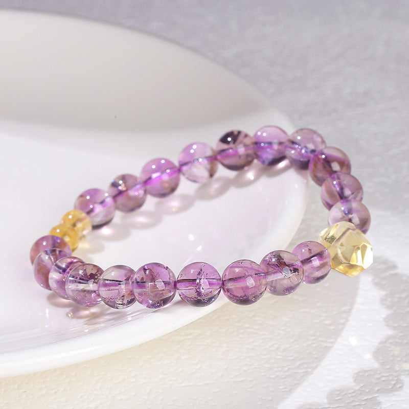 7A Natural Ice Transparent Amethyst Bracelet