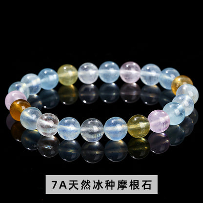 7A natural gradual change morganite bracelet