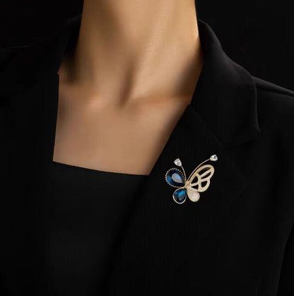 Hollow Elegant Butterfly Coat Brooch