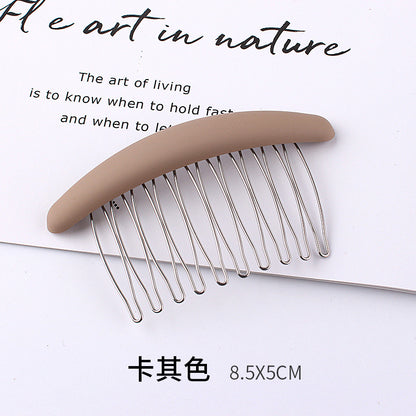 Frosted metal hair comb