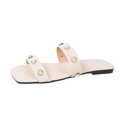 Pearl flat slippers