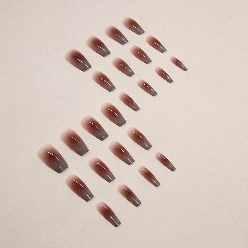 Blush Gradient Medium-Length Fall/Winter Fake Nails