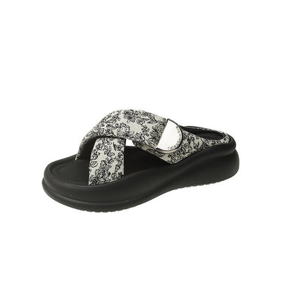 Trendy thick-soled cool slippers women