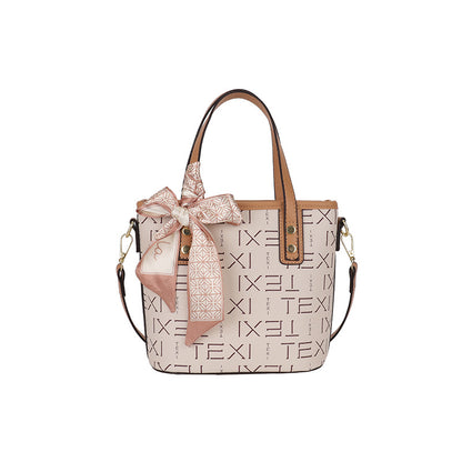 Stylish large-capacity bucket bag with advanced texture