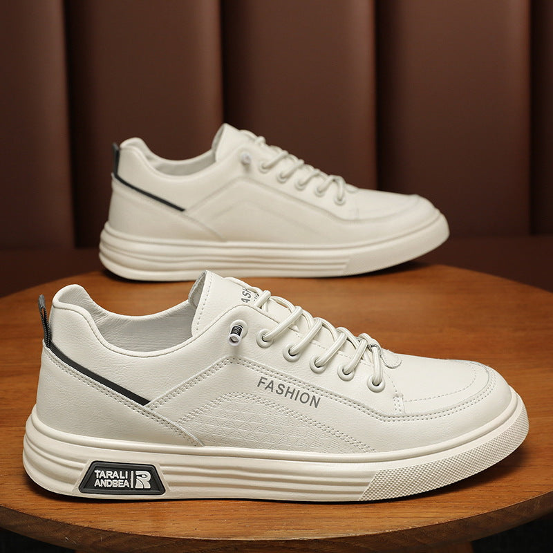 Soft Leather Breathable White Shoes