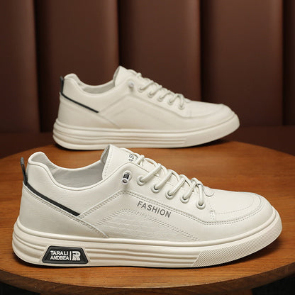 Soft Leather Breathable White Shoes