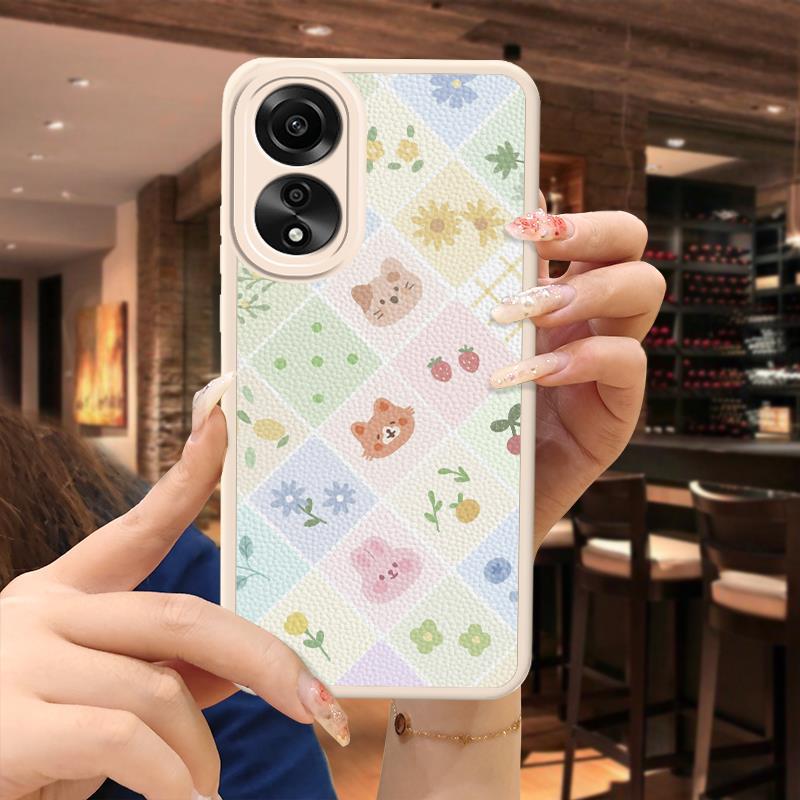 OPPO A78 New Solid Color Anime Soft Case Quirky Minimalist