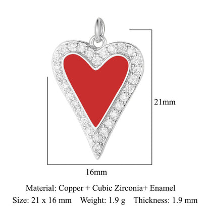 Love bear owl copper zircon pendant.