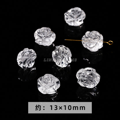 Natural white crystal jewelry accessories loose bead engraving