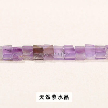 5Mm natural crystal agate rectangular loose beads