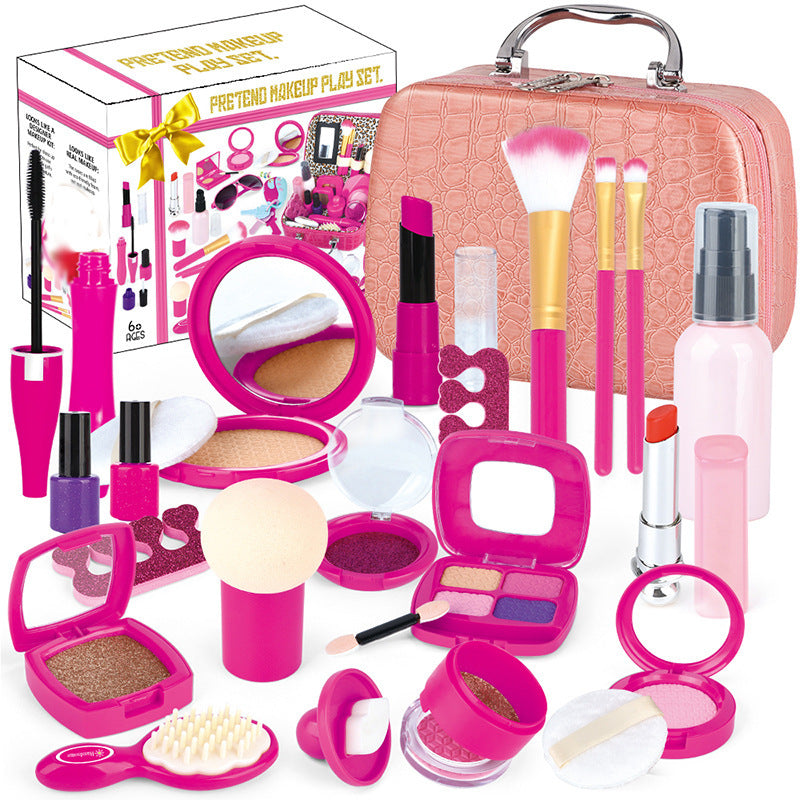 Children's Makeup Kit for Girls: Pretend Play Princess Makeup Handbag Set