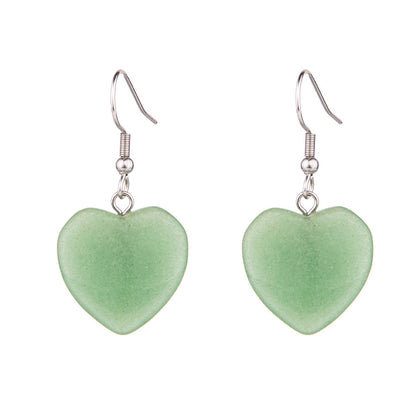 Crystal 20MM heart-shaped stainless steel earrings