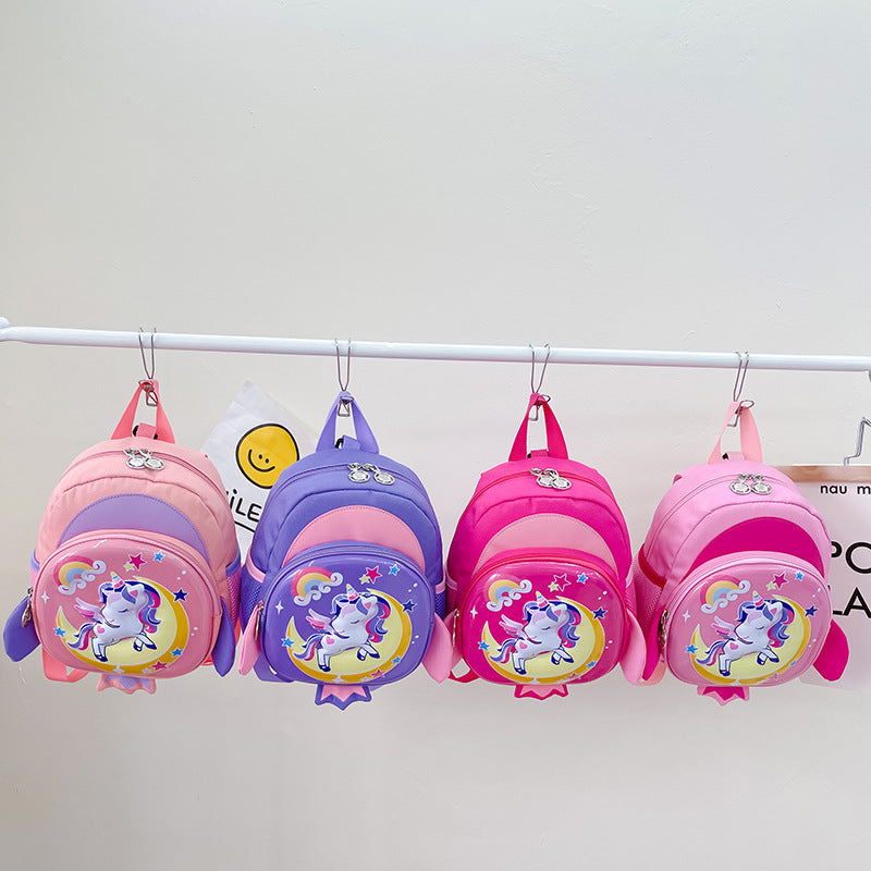 Cartoon Pegasus Kindergarten Anti-lost Schoolbag Backpack