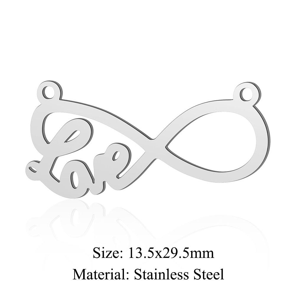 5 pcs/titanium-covered steel infinite symbol life tree love accessories