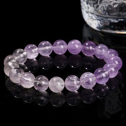 Natural gradual change lavender purple jade bracelet