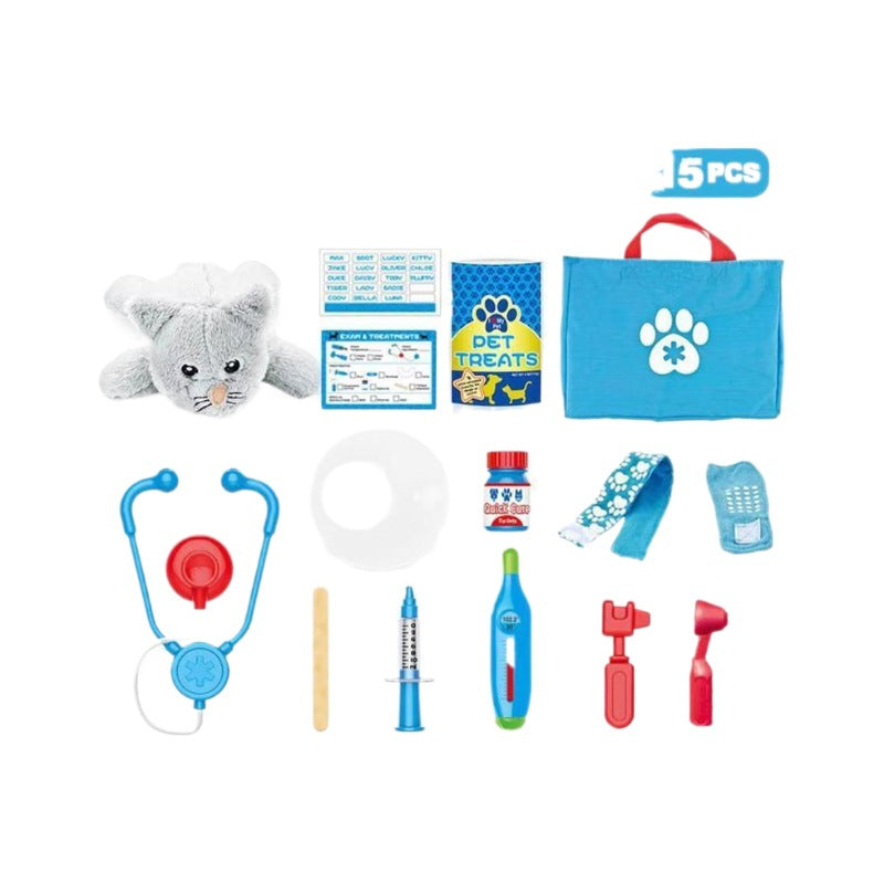 Children's Pretend Play Pet Doctor Toy Set Tools for Pretend Doctor Role-playing Games