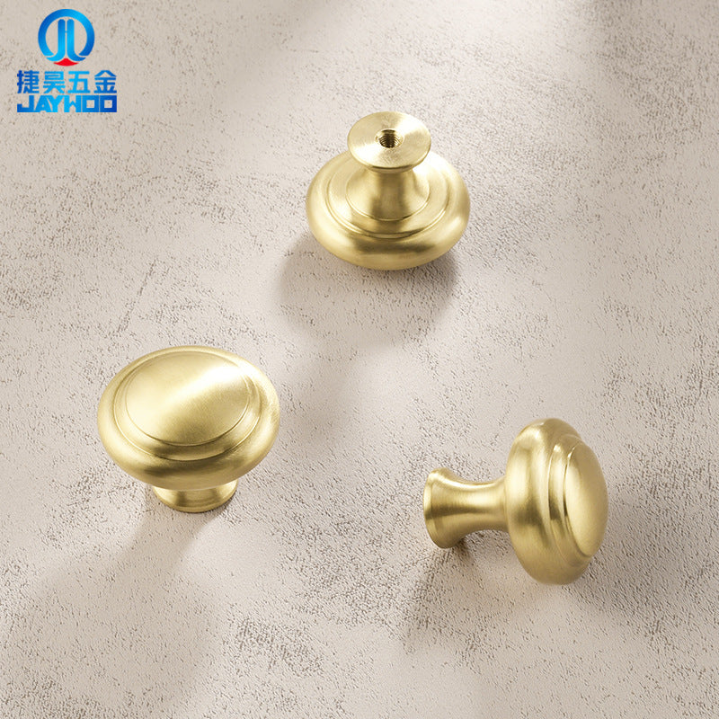 High-end wardrobe door brass handle