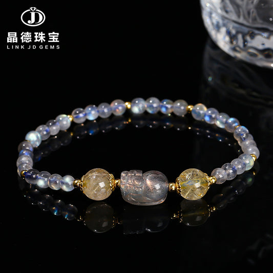 Gray Moonlight Pixiu Bracelet