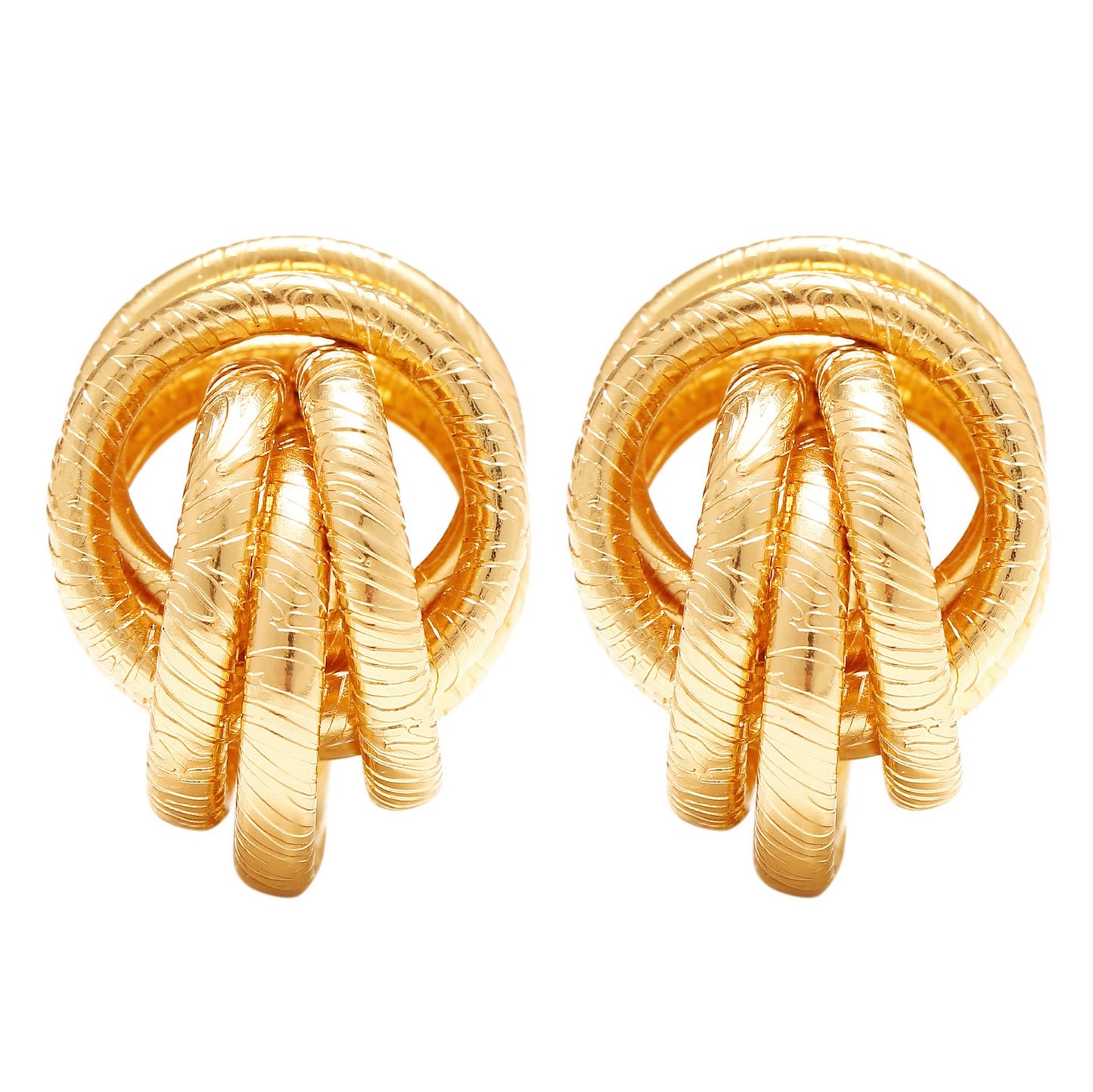 Stainless steel needle retro hoop earrings