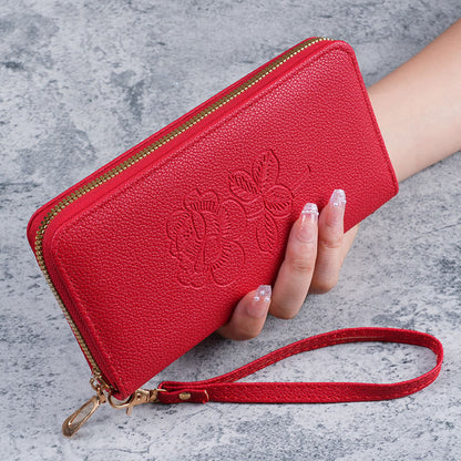 Long zipper multi-function wallet