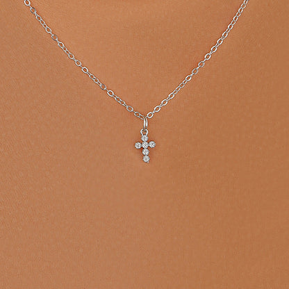 Rhinestone Cross Pendant Necklace