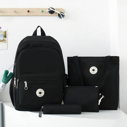 Artistic school bag weight-reducing backpack