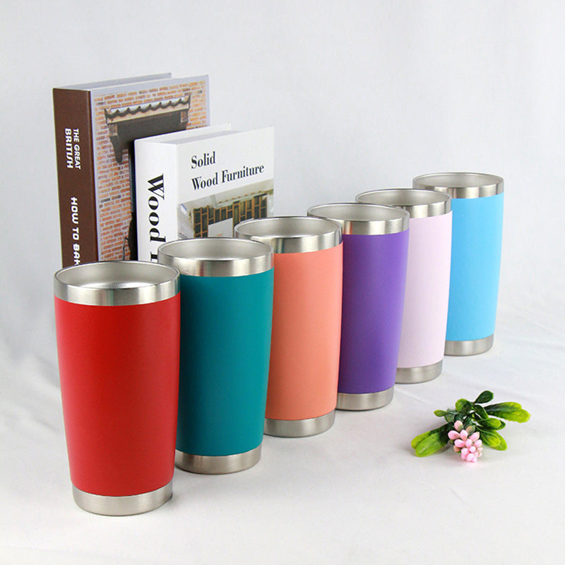 Double-layer stainless steel thermal insulation straw cup