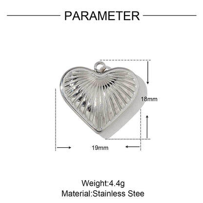 Irregular love titanium steel pendant