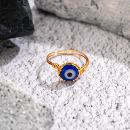 Blue eye ring