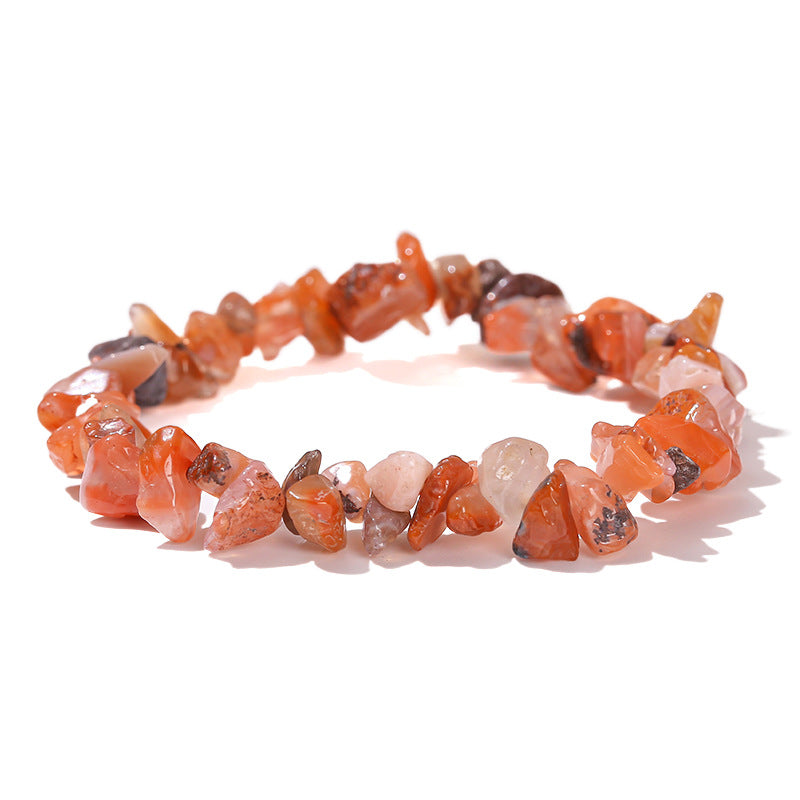 Natural Nanhong agate gravel bracelet