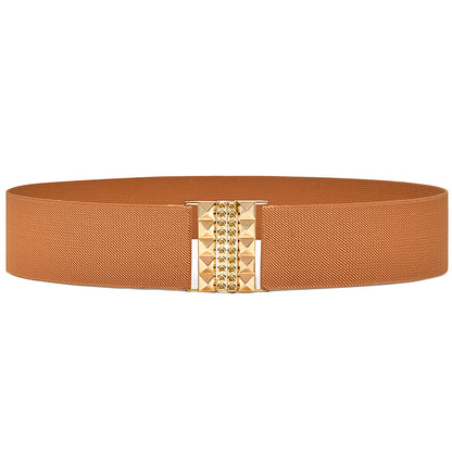 Women's wide waist seal elastic elastic belt