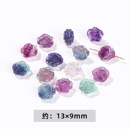 Natural color fluorite small carving